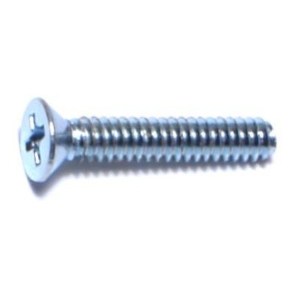 Midwest Fastener #4-40 x 5/8 in Phillips Flat Machine Screw, Zinc Plated Steel, 60 PK 77245